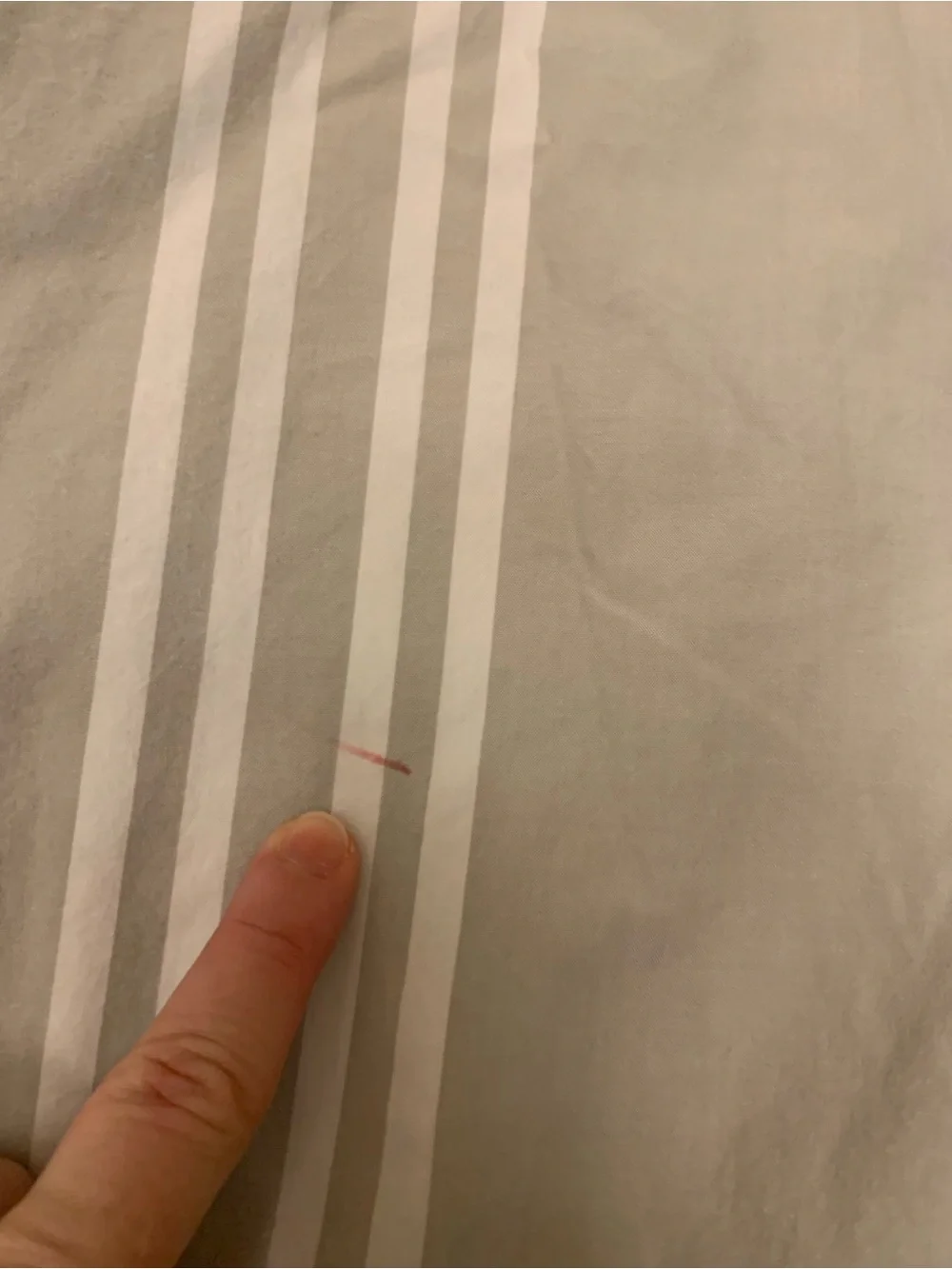 Pottery Barn Teen gray and white striped full/queen duvet cover
